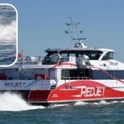 Red Funnel crew assisted HM Coastguard to help when a jet ski caught fire.