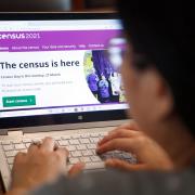 A woman logs on to the Census 2021 website. Picture: PA