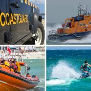 HM Coastguard received reports that a  jetskier had come off his jetski and was unconscious in the water,