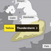 The Met Office weather warning area for Wednesday.
