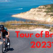 Dan Martin, Tour of Britain ambassador, tries out the road to the Needles earlier this year.