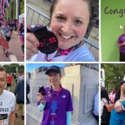 Some of the many Isle of Wight runners who completed the London Marathon 2022 and raised thousands of pounds for charity.