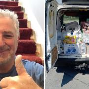 Nigel Watson, with his van filled with items for Ukraine.