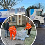 Water is being pumped and handed out in bottles to those Isle of Wight residents affected by the problem.