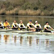 The Newport Rowing Club eight with Ryde Rowing Club's Paddy Kearney, one of the top young performers (inset).