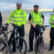 From left, PCSO Wheeler, PC Schomberg, PC Davis and PS Sharland