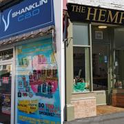 Shanklin Vapours and The Hempire on Regent Street in Shanklin