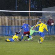 Ji Nash got a toe on the ball to put Newport two up away at Andover this evening