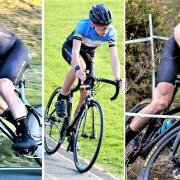 Members of the Wightlink Wight Mountain Cycle Race Team in action last week.