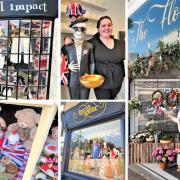 Businesses in Newport have been getting into the spirit of the coronation by sprucing up their shop frontages.