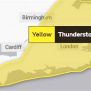 The Met Office have issued a thunderstorm warning for today (Tuesday).