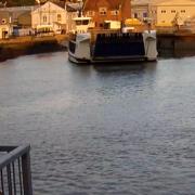 The Floating Bridge, pictured on the Isle of Wight Council's live web cam.