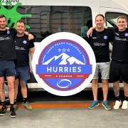 The Hurries4Change team, from left: from left: Sam Dawson, Andy Stewart, Tom Marriott, Ross Simpson, Rich Brownrigg, Sam Tyson, Sam Rees and Paul Tyson.