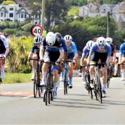 Action from inaugural the Isle of Wight Road Race 2023