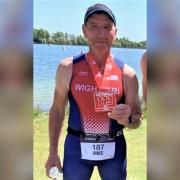 Mike Kimber competed in the Chichester Triathlon Festival.