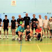 All the participants in the Isle of Wight's first-ever Pickleball Festival.