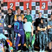 All the competitors in Round 4 of the Wight Karting Rental Karting Championships Summer Series.