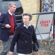 Princess Anne arrives at the Royal Yacht Squadron, Cowes.