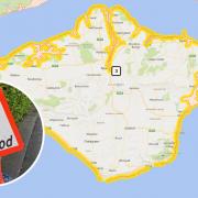Flood alert issued for the Isle of Wight.