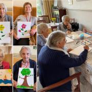 See care home residents’ paintings after visit from Island art pro PHOTOS