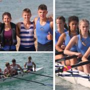 Some of the Isle of Wight's rowers in action.