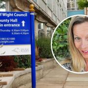 Clare Mosdell, inset, and the Isle of Wight Council.