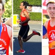 From left: Ryde Harriers who excelled in mainland events recently — Matt Sharp, Dan Eckerley and Will Newnham.