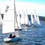 Racing for the Guy Fawkes Trophy in Bembridge Harbour at the weekend.