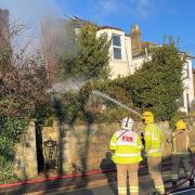 The scene of the Brading house fire