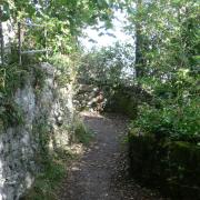 Sites along the threatened footpath, on the Isle of Wight landslip at Bonchurch