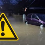 Flooding at Broadwood Lane, Gunville