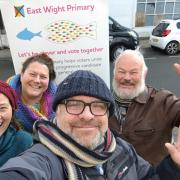 East Wight Primary, out campaigning