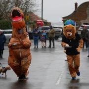 Pancake Day Race in Yarmouth's St James' Square