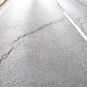 The Graben in Upper Ventnor has fresh cracks running several feet across the main road.