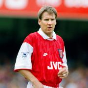 Paul Merson playing for Arsenal