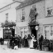 The Eight Bells on Carisbrooke High Street. In 1903, Mr Burt, the landlord, walked out of the front door to go into the yard next door. Then, as now, there was no pavement, and he was knocked down and killed by a boy riding his bike very fast.