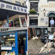 Businesses in Cowes have been hit by flooding.