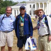 On the left is archivist Barry Groves, on the right is deputy archivist Malcolm Cox. In the middle is 1st Wroxall Scout Leader Azwar Zahoor, who was the IW Scouts 2007 Jamboree contingent leader.