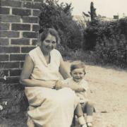 Bob Acheson with his aunty Rose.