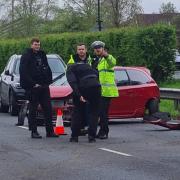 Why was Newport dual carriageway closed by police this lunchtime?