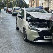Scene of the collision on East Hill Road in Ryde