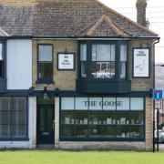 The Goose bookshop, St Helens, where brickwork has been delightfully restored. 