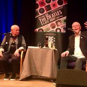 Colin Hall and Bob Harris on stage at the Isle of Wight's Quay Arts