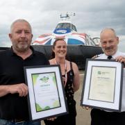 Hovertravel has secured gold in the Visit Isle of Wight and Visit Portsmouth Green Tourism Awards
