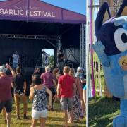 Garlic Festival 2023 and Bluey at last year's event.