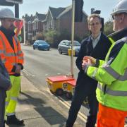 Joe Robertson MP meets with Island Roads at Lake traffic lights
