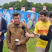 The CP’s Jake Curran interviewing Rick Astley with Vectis Radio
