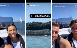 Celebrity Katie Price visited the Isle of Wight with her boyfriend Carl Woods. Pictures from Instagram @Carljwoods and @katieprice