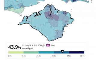 The Isle of Wight map showing 2021 Census data.