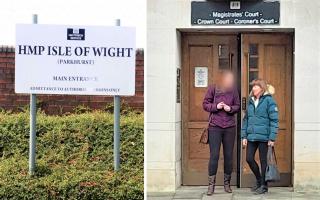 Teresa Jackman, right, appeared before an Isle of Wight Crown Court judge.